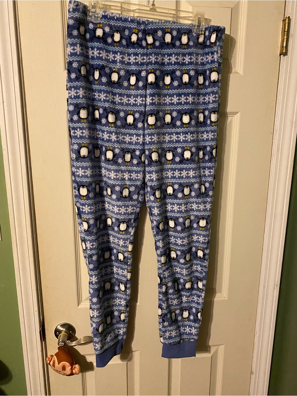 Secret treasures Penguin Pajama Pants Size Medium 8 - 10 Blue And White